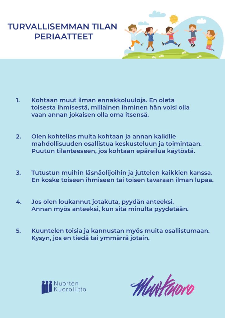 Turvallisemman tilan periaatteet lapsille